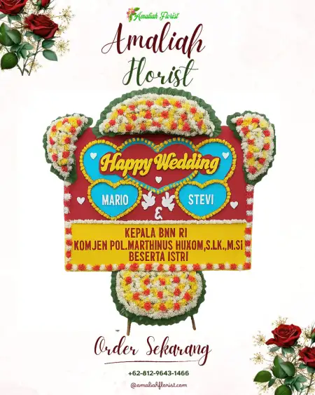 Papan Bunga Pernikahan Aramo